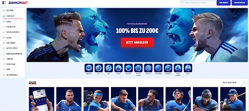Startseite BankonBet Casino – Sportwetten und Casinospiele